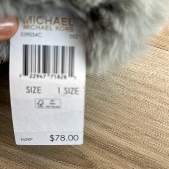 Michael Kors Gray Fur-Trimmed Gloves - Picture 3 of 5